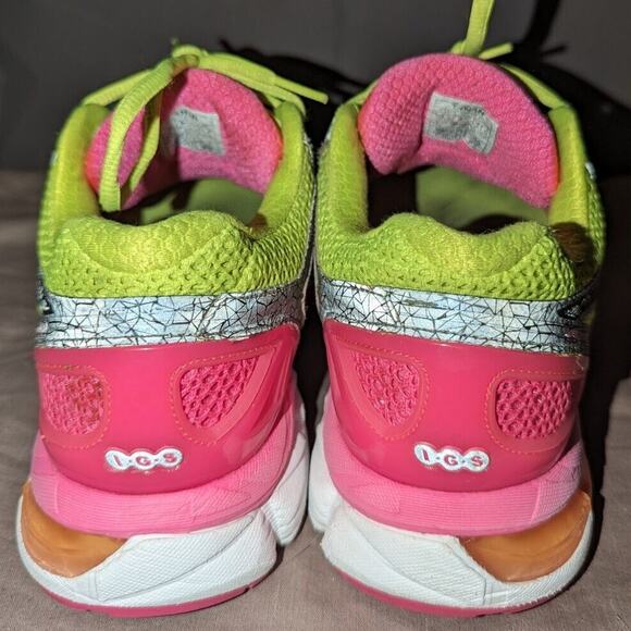Asics shoes Womens 8.5 Pink Gel Kayano 21 Neon RunningT4N5N D6 Excellent Rare - Picture 7 of 10